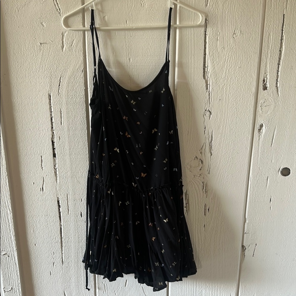 Wild Fable Black Dress with Blue and White Accents